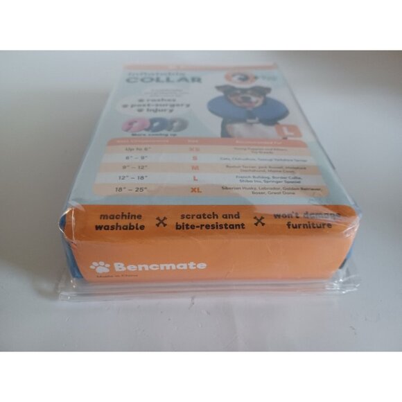 Bencmate Inflatable Collar Blue for Dogs & Cats Soft Pet Recover L - Picture 5 of 15
